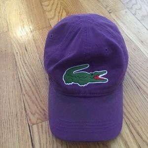 lacoste hat color: purple